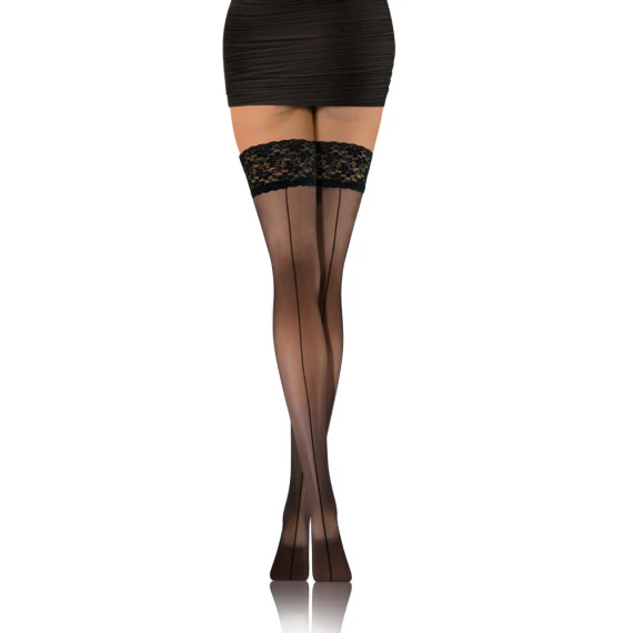 PD05 Selbsttragende Strümpfe 20 den Sesto Senso schwarz