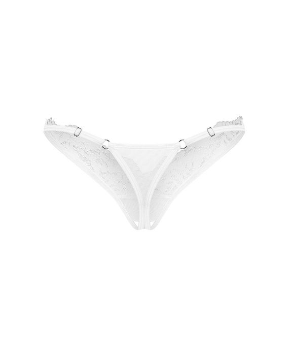 Arrowel Crotchless Thong Offener Damen-Tanga Obsessive – weiß
