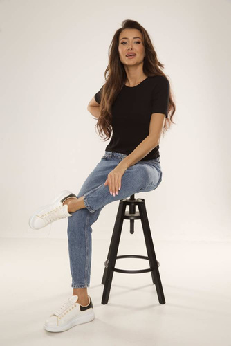 698 Freya Kurzarmbluse De Lafense - schwarz