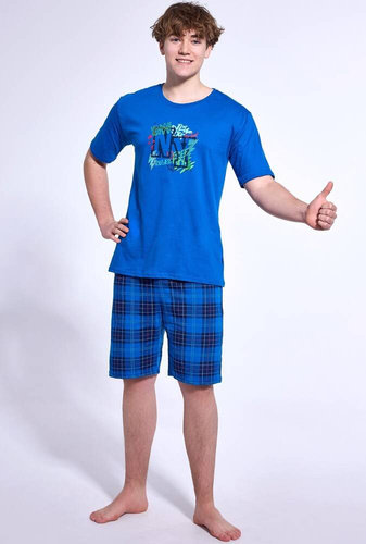 551/51 Freestyle Cornette Jugendpyjama – blau