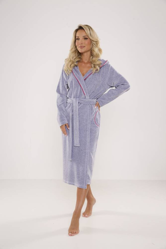 664 Lydie Damenbademantel Forex - hell meliert