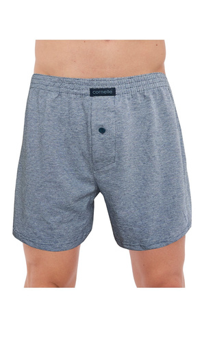 945/06 Cornette Herren-Boxershorts – 3er-Pack Baumwolle, Grau/Marineblau
