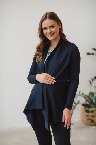 Mama Wrap Milk&Love Umstandsstrickjacke, Marineblau