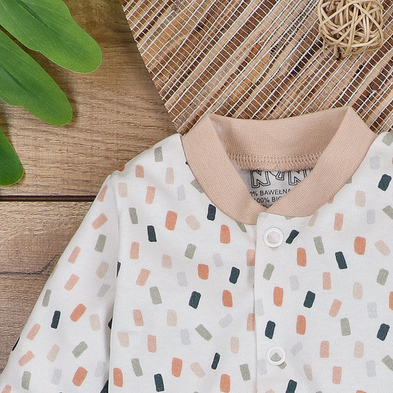 ABN-5328/KRE Nini cremefarbener Babykaftan aus Bio-Baumwolle