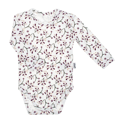 217095 Alisa Nicol Baumwoll-Body mit langen Ärmeln – Blumenmuster