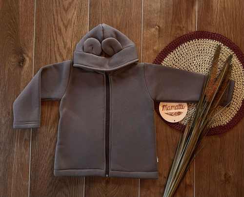 Kinder-Sweatshirt BH117 Schokoladenmousse mit Kapuze – Mamatti