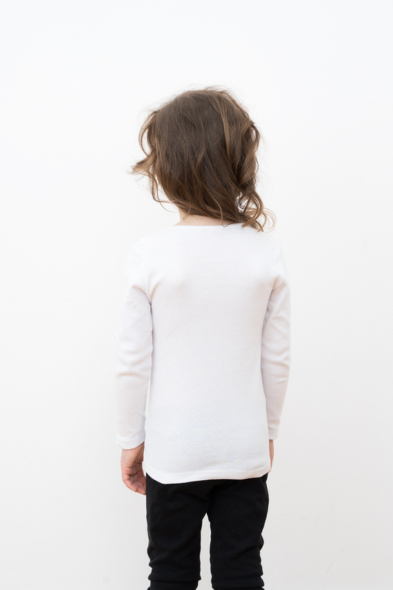 Tosia T-Shirt für Mädchen, langarm italienische Mode- weiß 