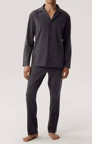 BNMP-001 Herren-Langarmpyjama, Atlantic – Graphit