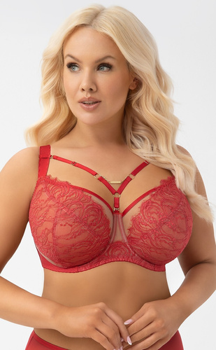 Soft BH Gorsenia G 008 Flavia bordeaux große Größen Spitze Halt