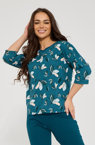 Damen-Pyjama Cornette Greta 147/508 100% Baumwolle 3/4-Arm 7/8-Hose