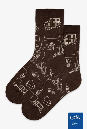 U04.WED Wedel Unisex Gatta Socken – dunkle Schokolade 04/12E
