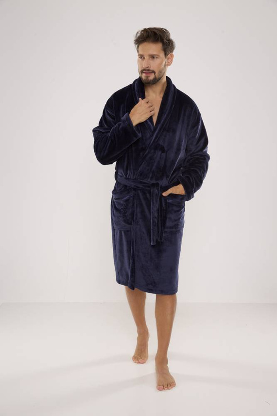 716 Rafael Herren Bademantel De lafense - marineblau