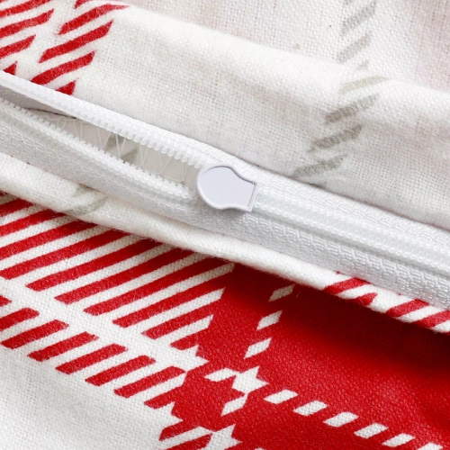 31516/1 Weihnachts-Flanellbettwäsche Flanelove Darymex grau rot – Set 100 % Baumwolle, warm und weich
