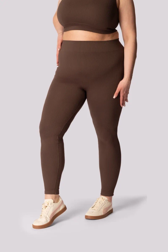 Gerippte Damenleggings Mona Caffe