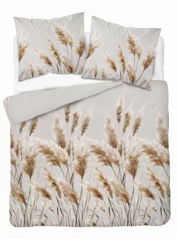 5329 B Satinbettwäsche Pampasgräser Detexpol grau