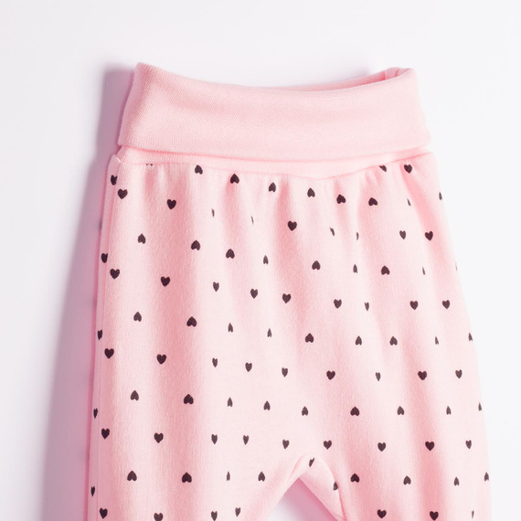 Nicol Tosia 225009 Baby-Schlafanzug-Hose 100% Baumwolle Rosa mit Herzchen