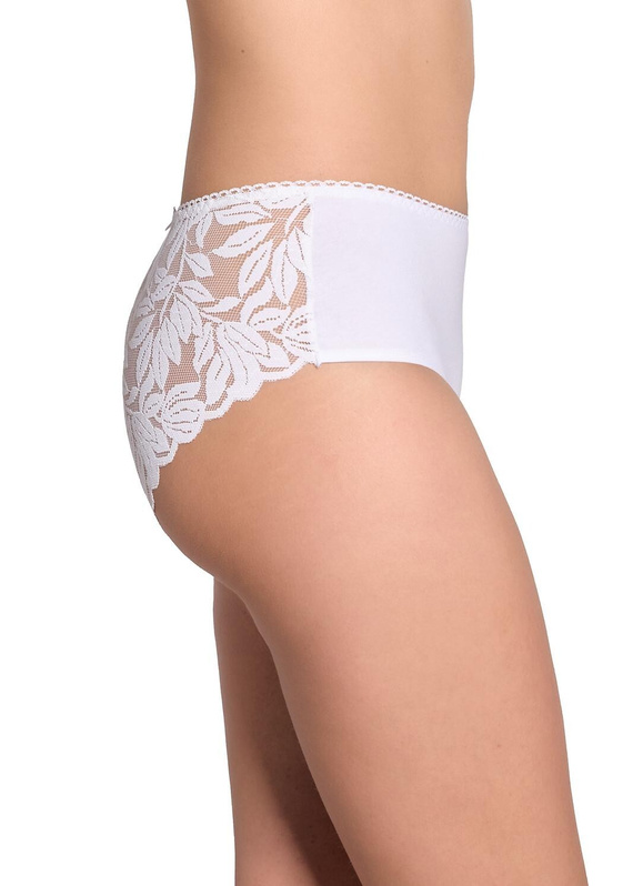 Damen Slips Gabidar 222 Baumwolle Spitze hoher Bund