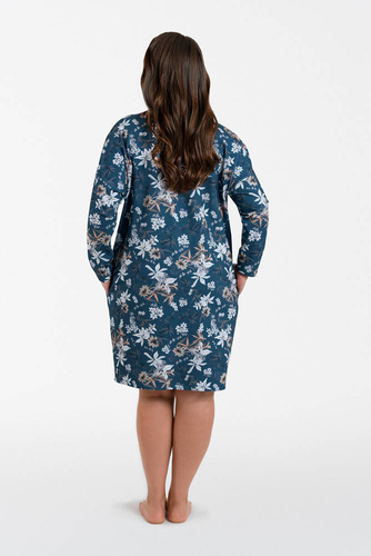 Nikjana Damen Langarm Tunika Italian Fashion - Druck