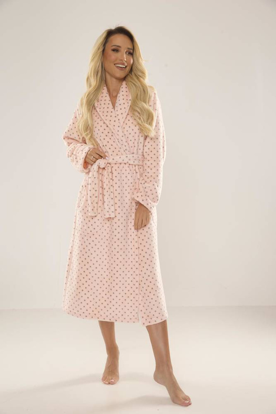 548 Melanie Long Forex Damen Bademantel - Lachs 