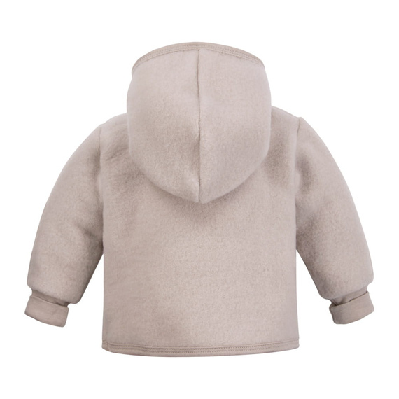 Eevi Kinderjacke aus Merinowolle – beige, atmungsaktiv und weich