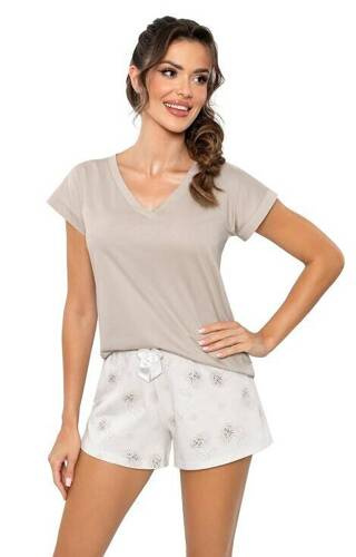 Sandi Short Donna Damenpyjama – Beige
