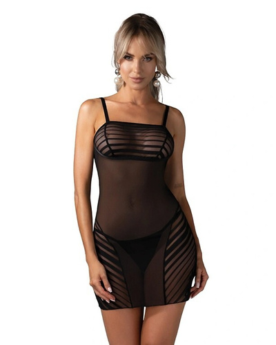 Nachthemd Lune Bellis Obsessive schwarz Mesh figurbetont + String