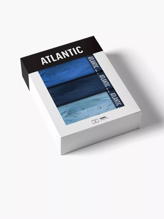 3MH-213 Herren Boxershorts 3er-Pack Atlantikblau