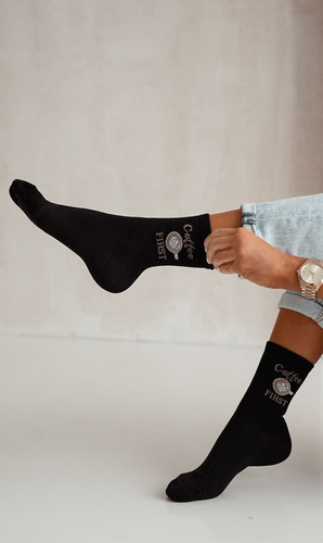 0200-167 Coffee First Damensocken Milena schwarz