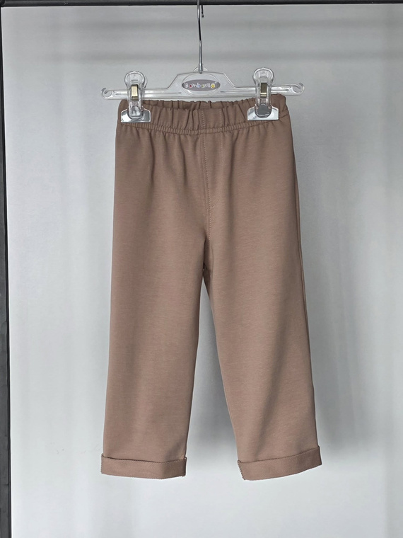 Kinder-Set Leon Bambarillo Beige Baumwolle mit Fliege und Knöpfen