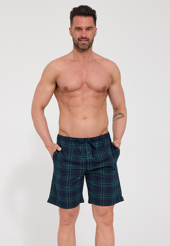 Cornette 698/31 Herren-Pyjama-Shorts Grün 100% Baumwolle Kariert