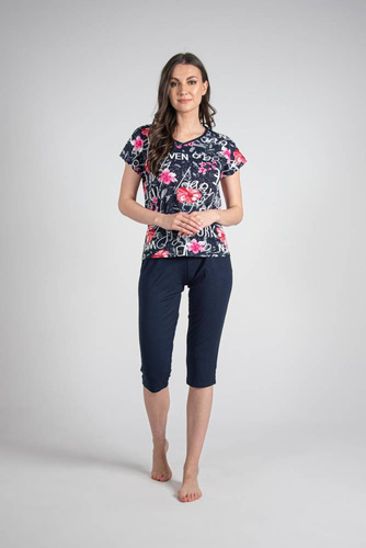 676 Soled Ladies' Pyjamas Forex - marineblau