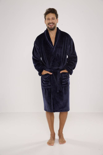 716 Rafael Herren Bademantel De lafense - marineblau
