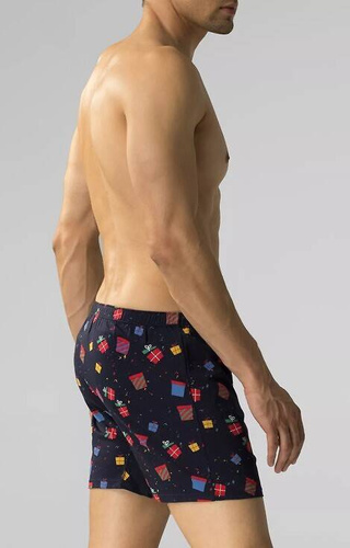 2GMB-006 Atlantic Herren-Boxershorts – Marineblau – Smaragd