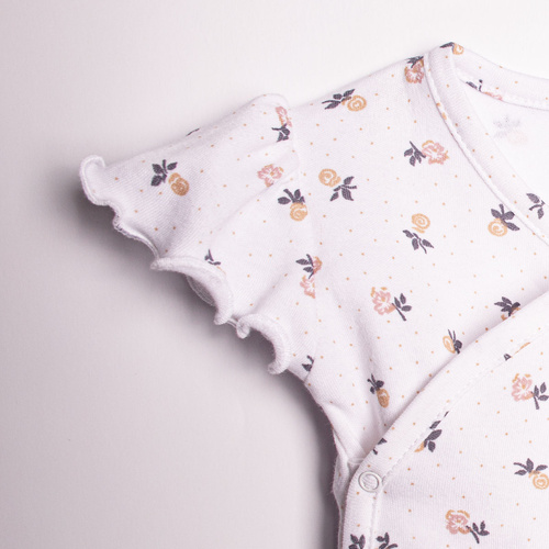 Mädchen Baumwollbody mit Kurzarm und Blumenmuster – Nicol, 220094