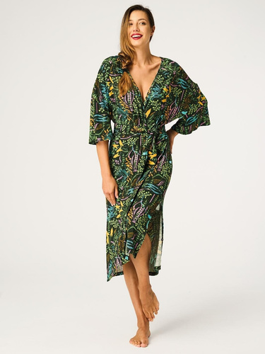 Key LGL 574 Grün – Damenbademantel aus 95% Viskose