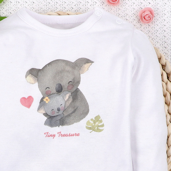 Nini Baby-Body Koala 100% Bio-Baumwolle, hergestellt in Polen