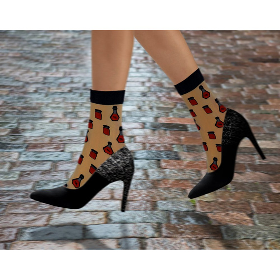 Sesto Senso Damen-Nylonsocken, Himbeeren und Saft