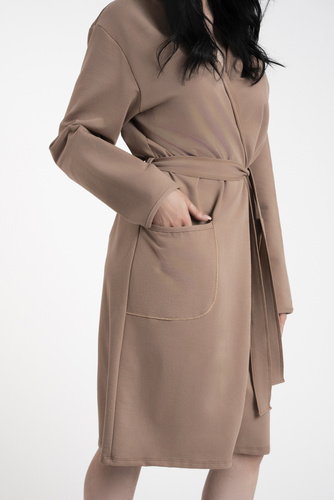 Karina Damenbademantel Italian Fashion - camel