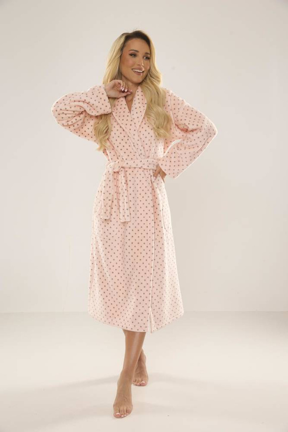 548 Melanie Long Forex Damen Bademantel - Lachs 