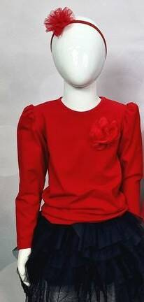 Rossa II Kinder-Langarmbluse Bambarillo rot