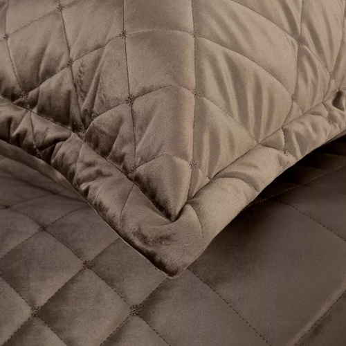 Ria 6 Dekorative Samt-Tagesdecke Eurocurtains braun