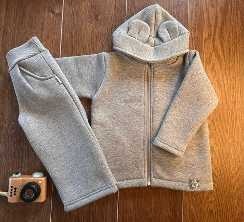 Kinder-Trainingsanzug-Set DH104 grau – Sweatshirt und Hose von Mamatti