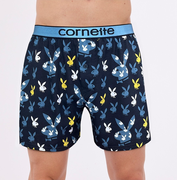 881/01 Klassische Cornette Herren-Boxershorts – Baumwolle, Hasenmuster, lockerer Schnitt