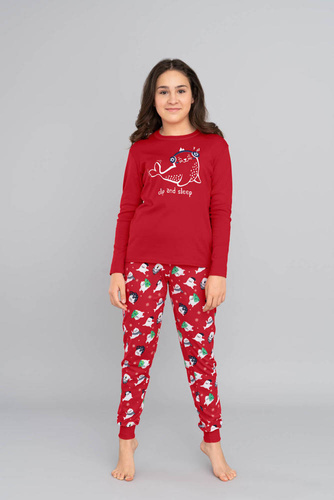 Kasjana Mädchen-Schlafanzug Italian Fashion- rot/print rot 