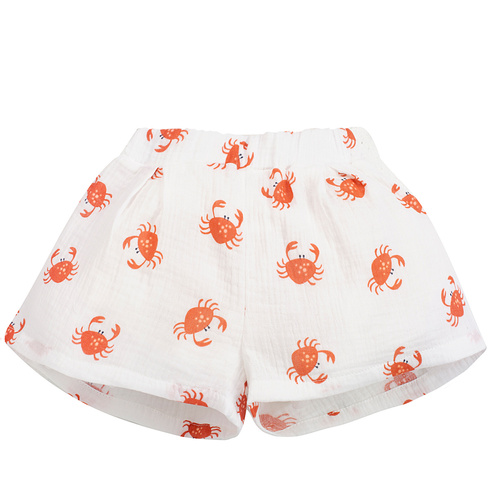 Crabs Ecru-Musselin-Shorts für Mädchen Pinocchio – Komfort und Stil für den Sommer