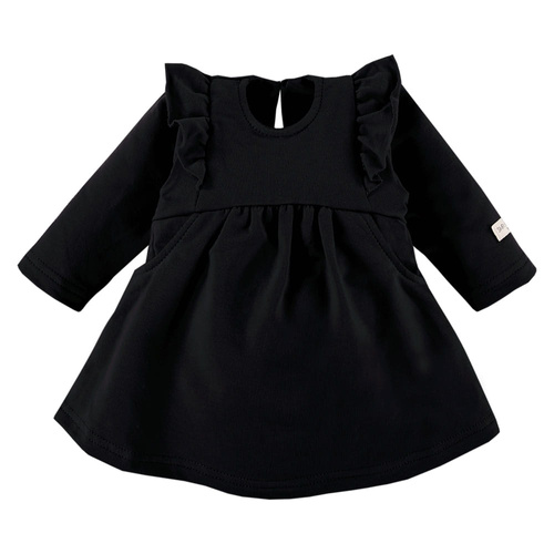 Mädchenkleid Eevi Simply Comfy Schwarz 100% Baumwolle