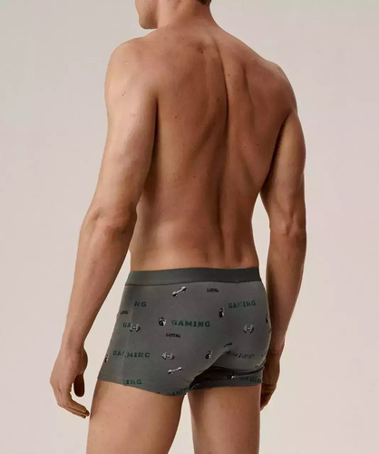 Herren Boxershorts 3MH-223/25 Schwarz-Khaki – Baumwolle, 3er-Pack, bequemer Schnitt