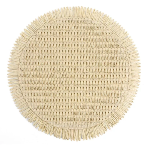 Eurofirany Tischset elegante Platzmatte unter Teller Glamour Stil Joan beige