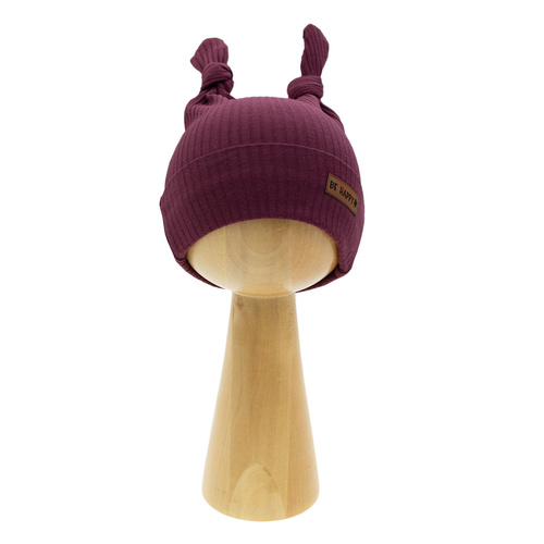 217054 Alisa Nicol Baumwollhut – Burgunderrot mit Knoten