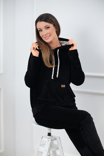 Oliw Sweatshirt mit Kapuze Italian Fashion - schwarz